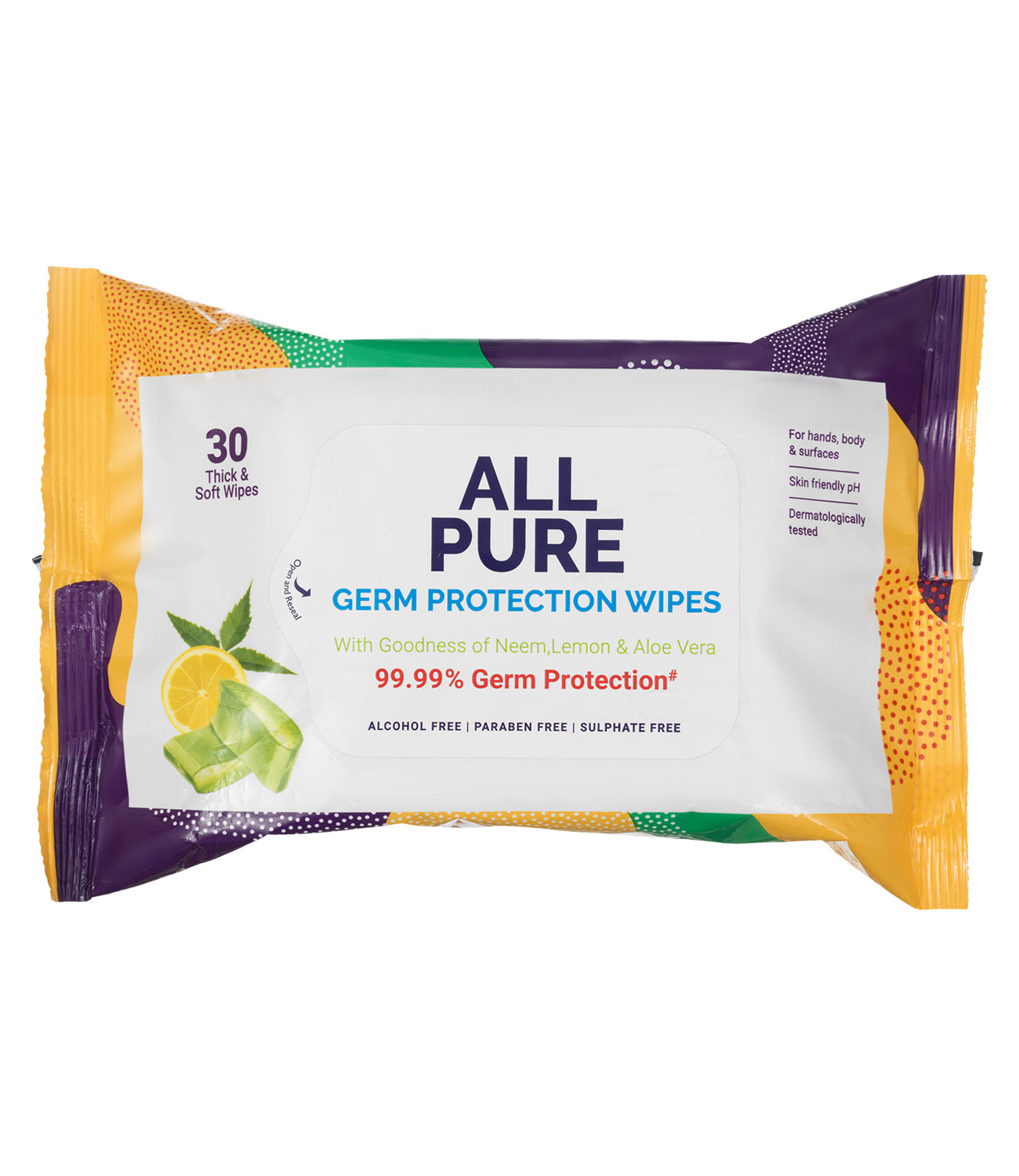 All Pure Germ Protection Wipes